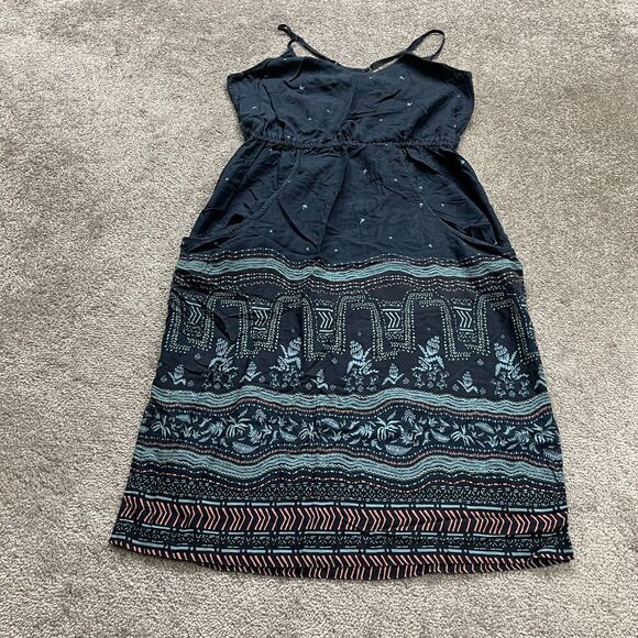 Patagonia A-Line Dress Womens Medium Chambray Sleeveless Racer Back Pockets Boho - Picture 1 of 16